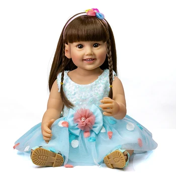 55 cm Silikonowe Odrodzone Dzieci Zabawki Do Kąpieli Niemowląt Zabawki dla Dzieci Prezent Na Urodziny