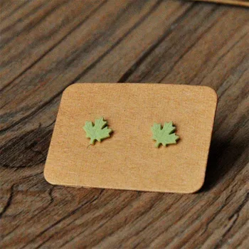 Jingdezhen Ceramiczne Kolczyki Biżuteria Liść Klonu Forma Słodkie Kolczyki Zielony Biały Różowy Kolczyki Akcesoria Do Uszu Modne Ozdoby