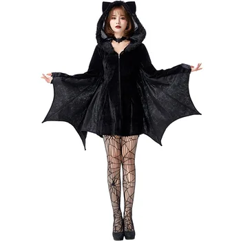Nowy Halloween bat sukienka koronka maska na oczy nietoperz cosplay kostium kolorowa maska wampir punk garnitur
