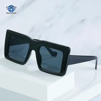 Teenyoun 2022 Duże Kwadratowe Okulary W Stylu punk Dla Mężczyzn I Kobiet Klein Blue Retro Y2k Producent Okularów Przeciwsłonecznych Okulary
